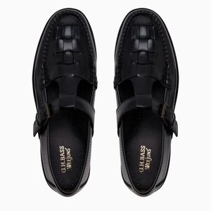 G.H. Bass & Co. Black Weejuns Leather Fisherman Loafers Women’s Size 7